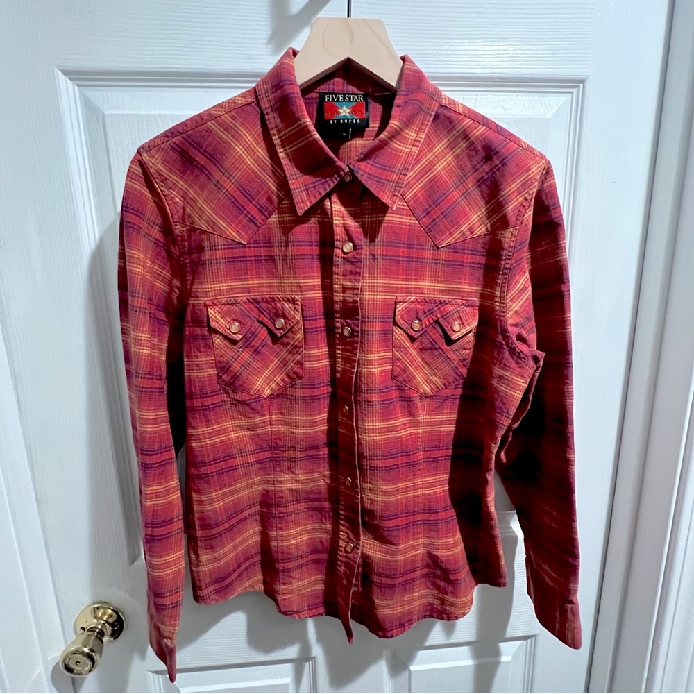 Five Star by Roper Cowboy Top sz L